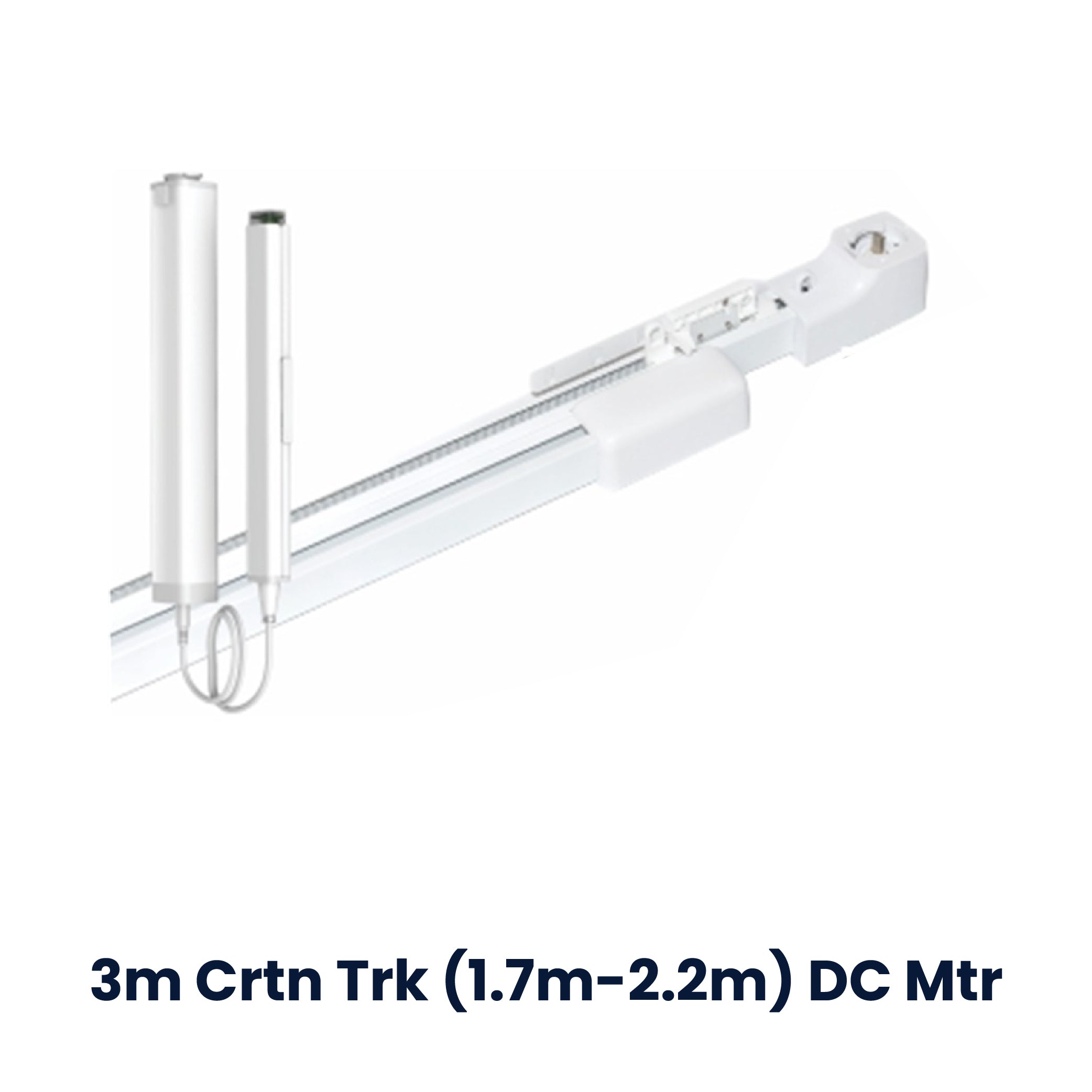 Alpha Motorised Extendable Curtain Track:3m (1.7m - 2.2m) Alpha DC Motor - EZ BLINDS