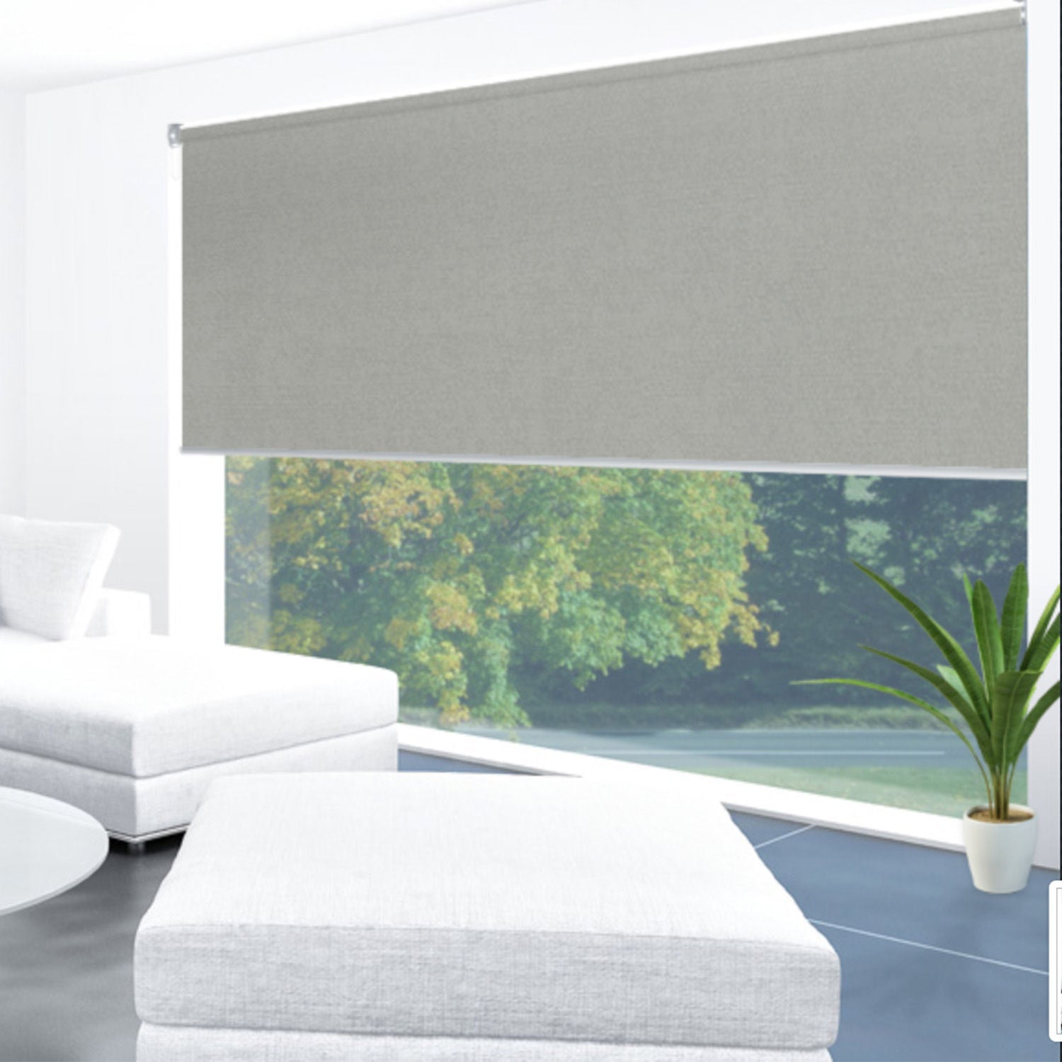 Uniline Tapestry Buff Blockout Roller Blinds - EZ BLINDS
