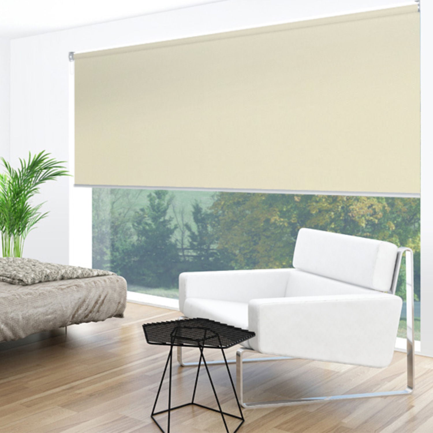 Uniline Dawn Cream Blockout Roller Blinds - EZ BLINDS