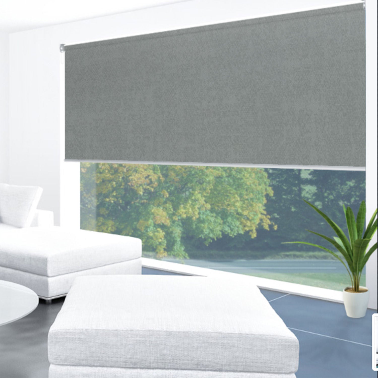 Uniline Tapestry Dove Light Filtering Roller Blind - EZ BLINDS