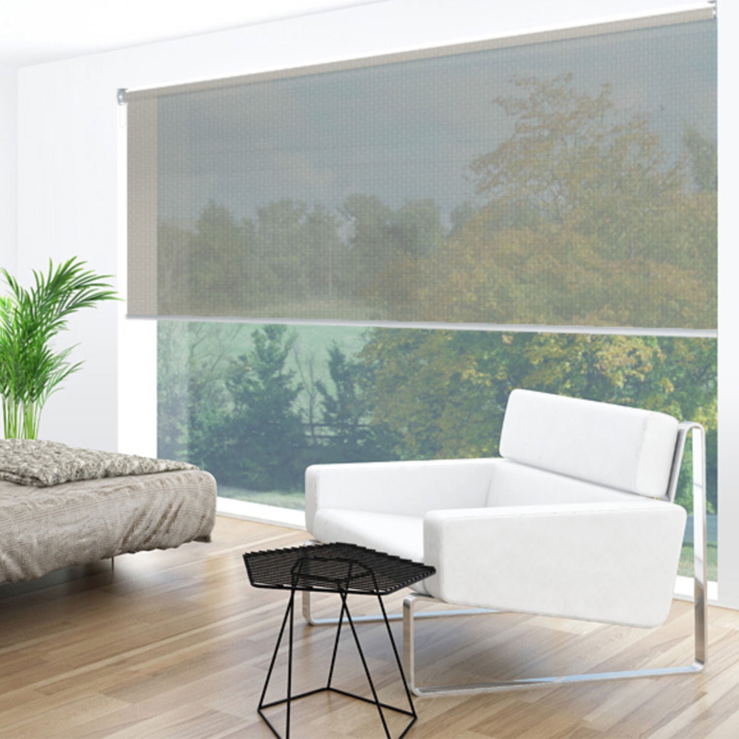 Uniline Uniview Moss Sunscreen Roller Blinds - EZ BLINDS