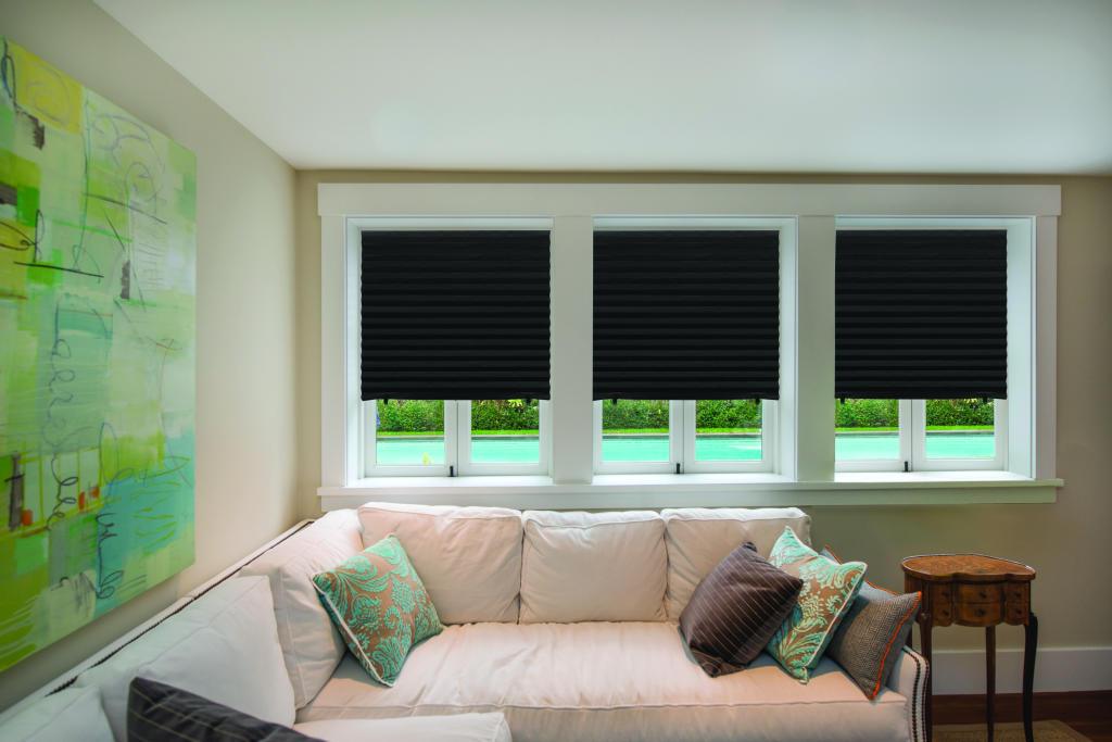 Redi Shade Temporary Blockout Shade in Black (4 Blinds Per Pack) - EZ BLINDS